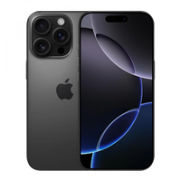 Refurbished Apple iPhone 16 Pro Black Titanium front and back