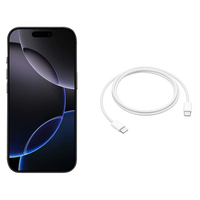 Refurbished Apple iPhone 16 Pro Black Titanium side view